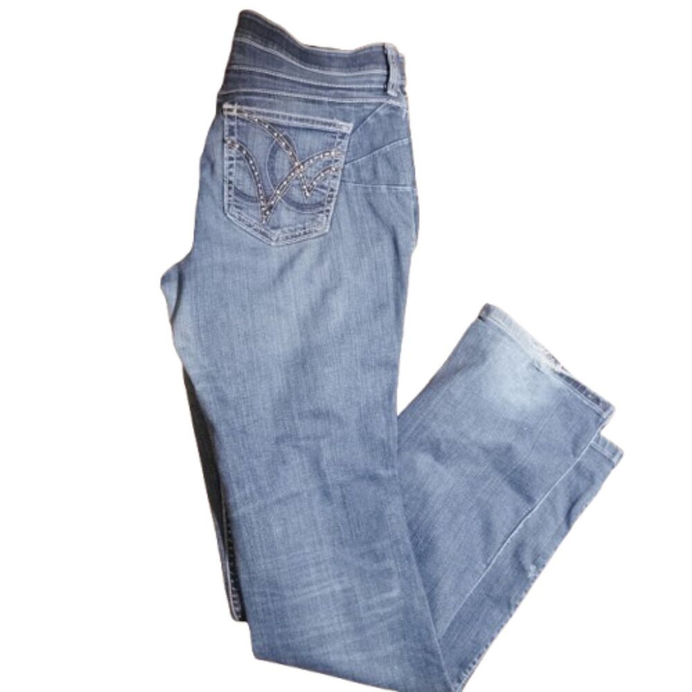 Wrangler 11/12 x36 Womans Strait Leg Blue Jeans Country ranch Classic
